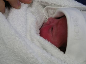 Just a few minutes old